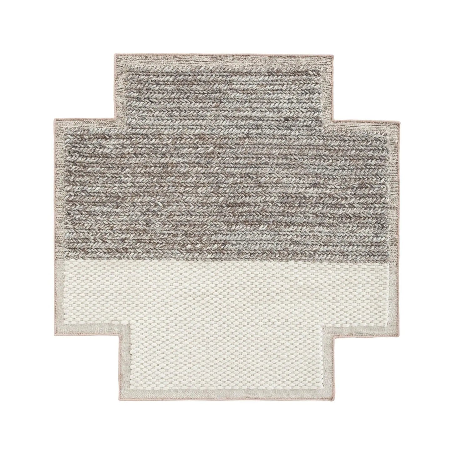 JANGEORGe Interiors & Furniture Gan Rugs Mangas Space Plait Square Rug Ivory