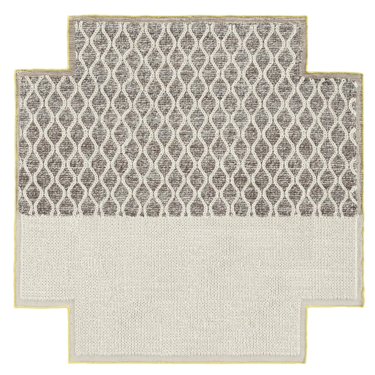 JANGEORGe Interiors & Furniture Gan Rugs Mangas Space Rhombus Square Rug Ivory