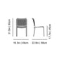 Gervasoni Allu 23 I/ Allu 223 I Chair Diagram with Dimensions in inches (in) and centimeters (cm). Woven Chair | JANGEORGe Interiors & Furniture USA