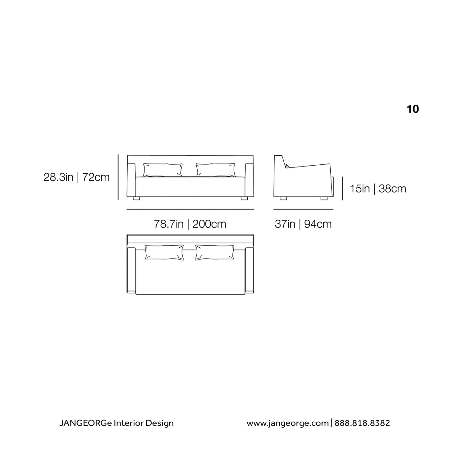 JANGEORGe Interiors & Furniture Gervasoni More 10 Sofa