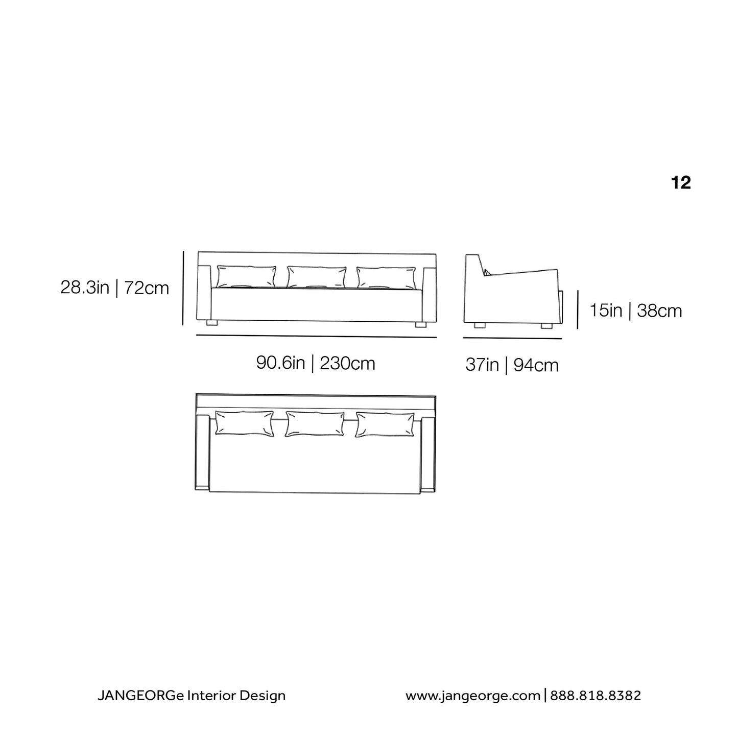 JANGEORGe Interiors & Furniture Gervasoni More 12 Sofa