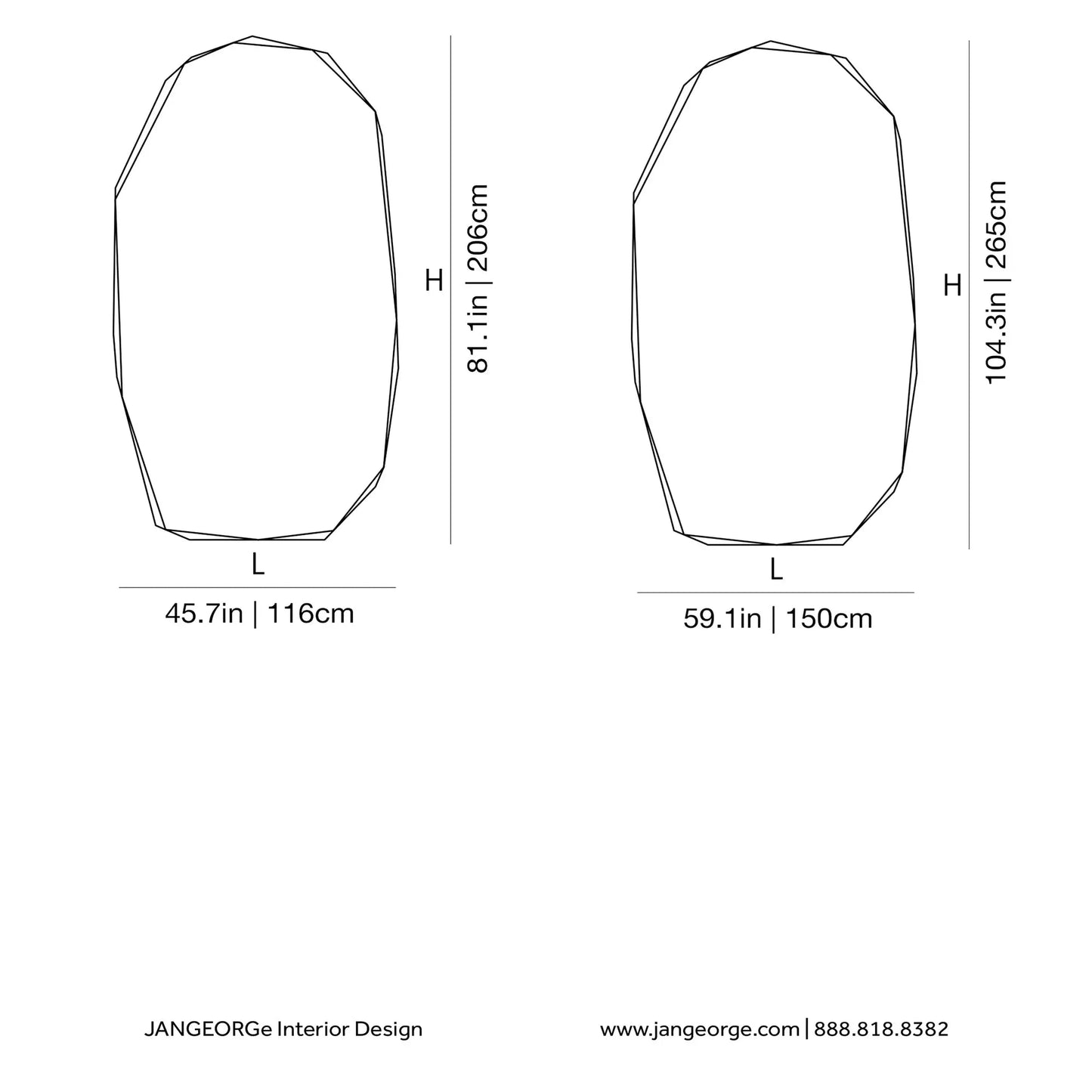 Kooh-I-Noor - Mirror FLOOR MODEL - JANGEORGe Interiors & Furniture