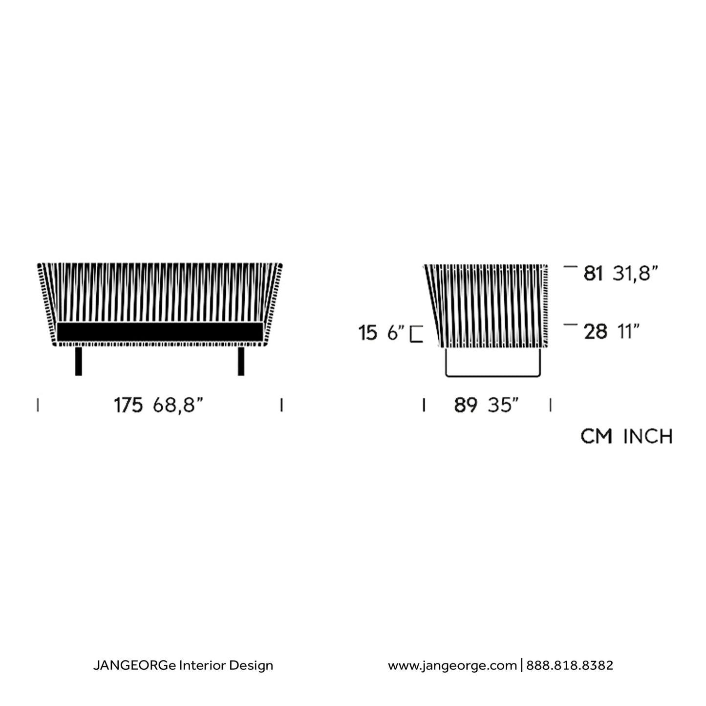 JANGEORGe Interiors & Furniture Kettal Bitta 2 Seater Sofa