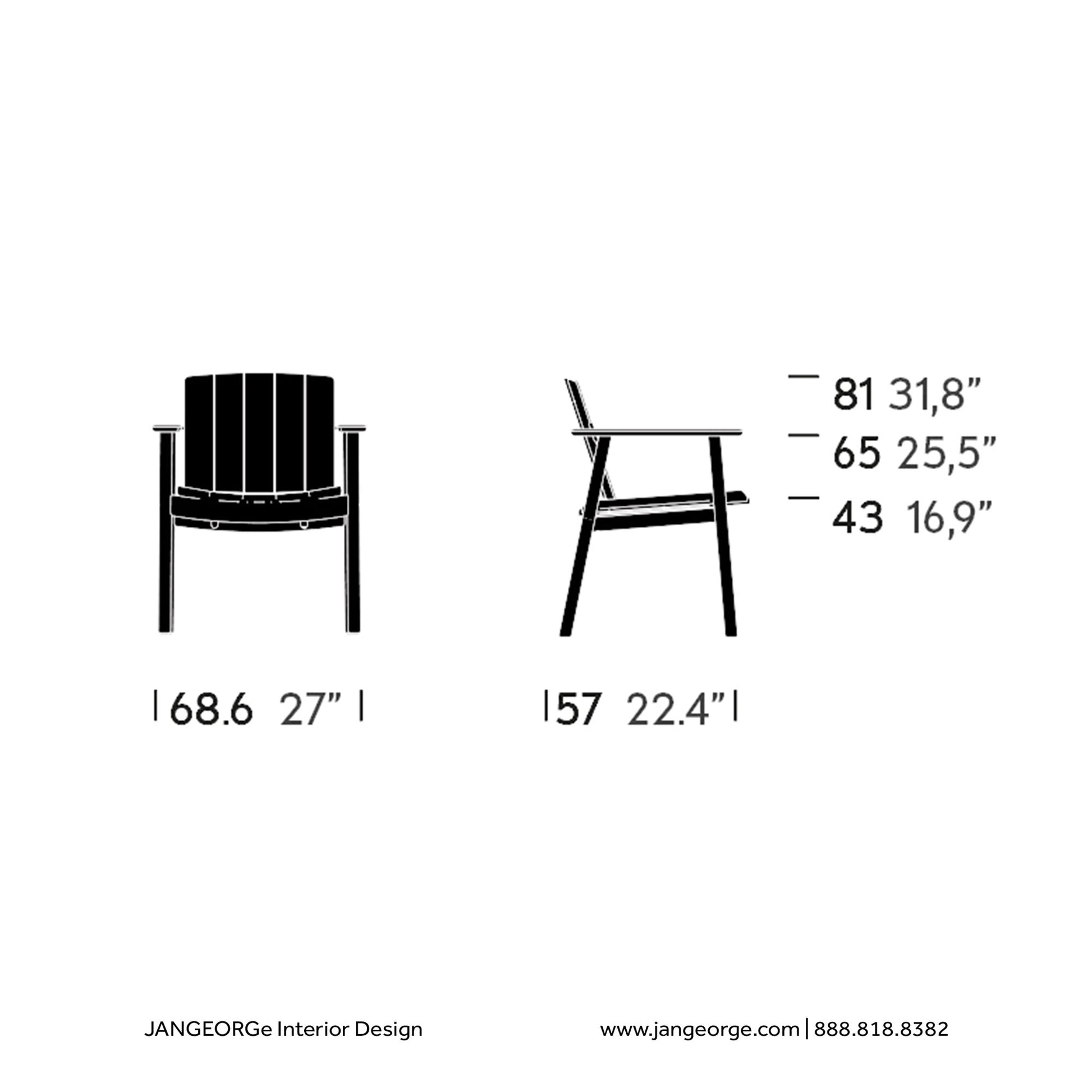 JANGEORGe Interiors & Furniture Kettal Riva Dining Armchair