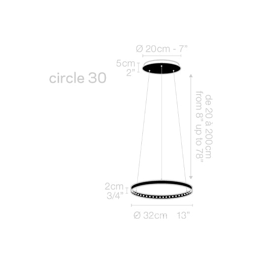 Circle 30 - Suspension lamp - JANGEORGe Interiors & Furniture