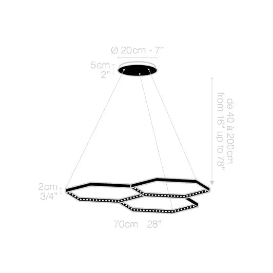 Hexa 3 - Suspension Light Le Deun