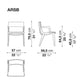 Acanto - Chair with armrests 57cm (ARSB) - JANGEORGe Interiors & Furniture