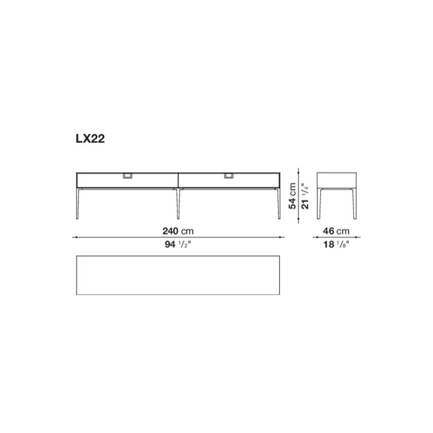 Alcor - Consoles with 2 Drawers cm 240 (LX22) - JANGEORGe Interiors & Furniture