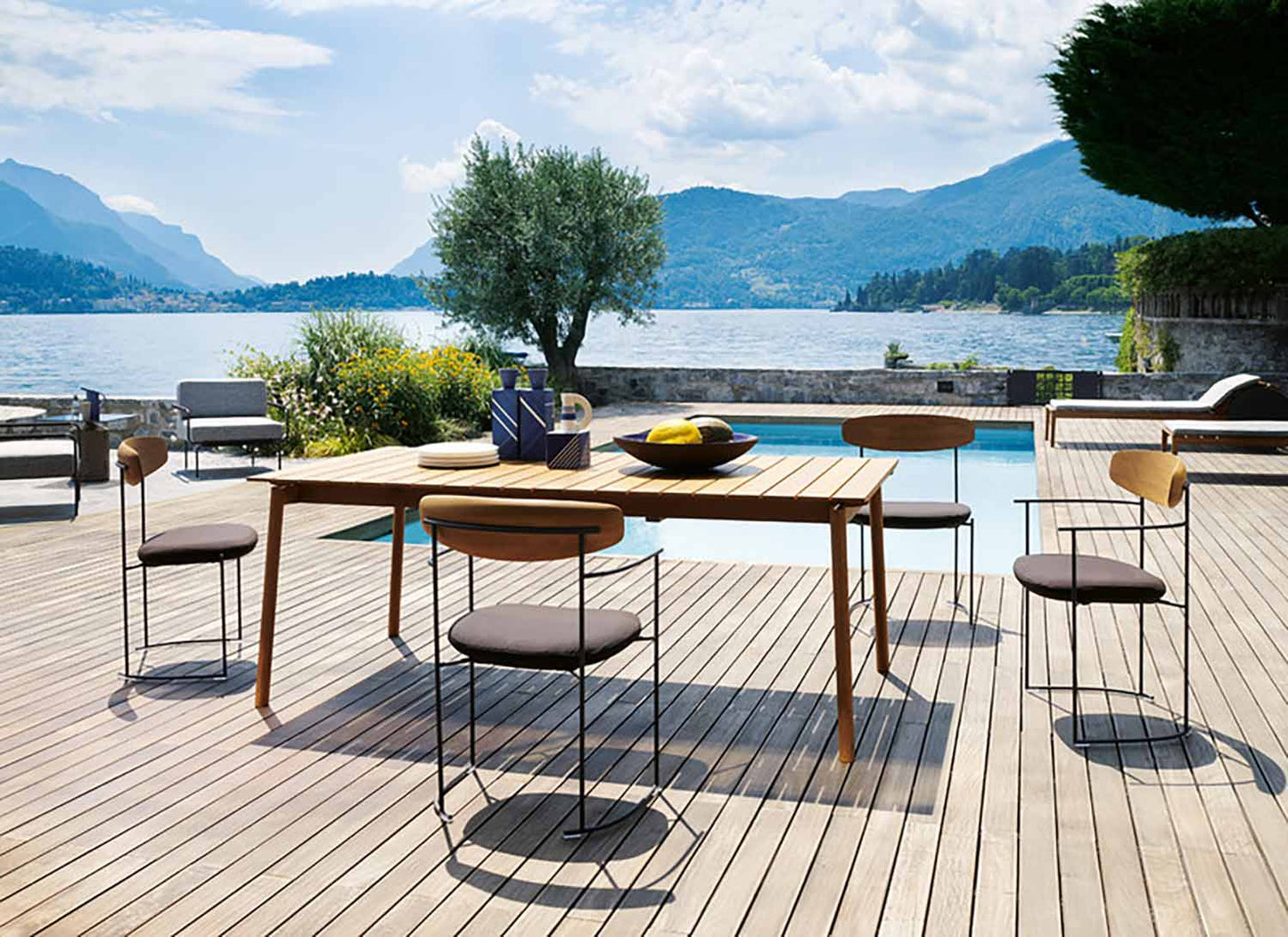 Keel 922/AMB, Barstool with Upholstered Seat, Lacquered Shell and Solid Ash Wood Backrest - Outdoor Chair - JANGEORGe Interiors & Furniture