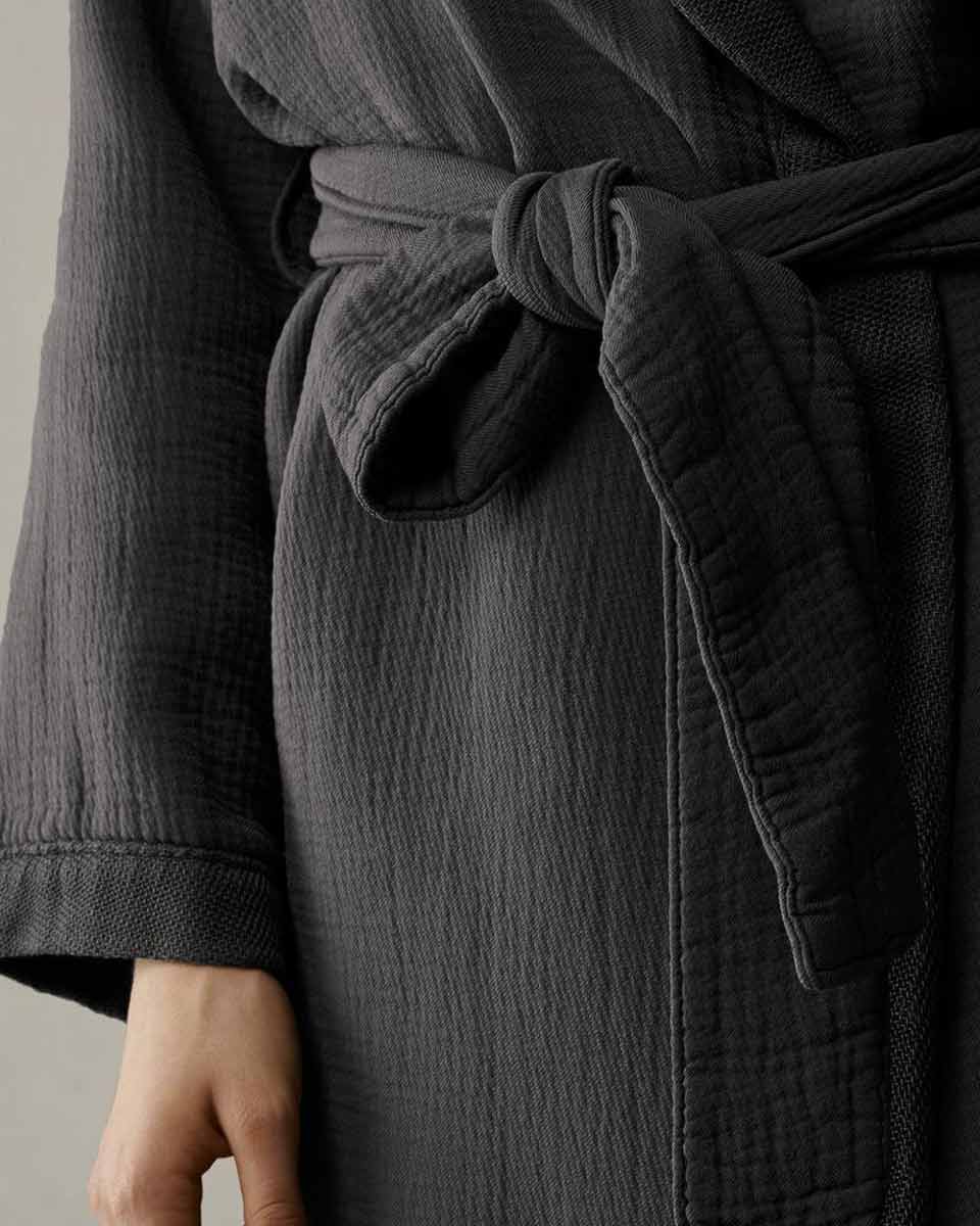 JANGEORGe Interiors & Furniture Society Limonta Kur Bathrobe Anthracite