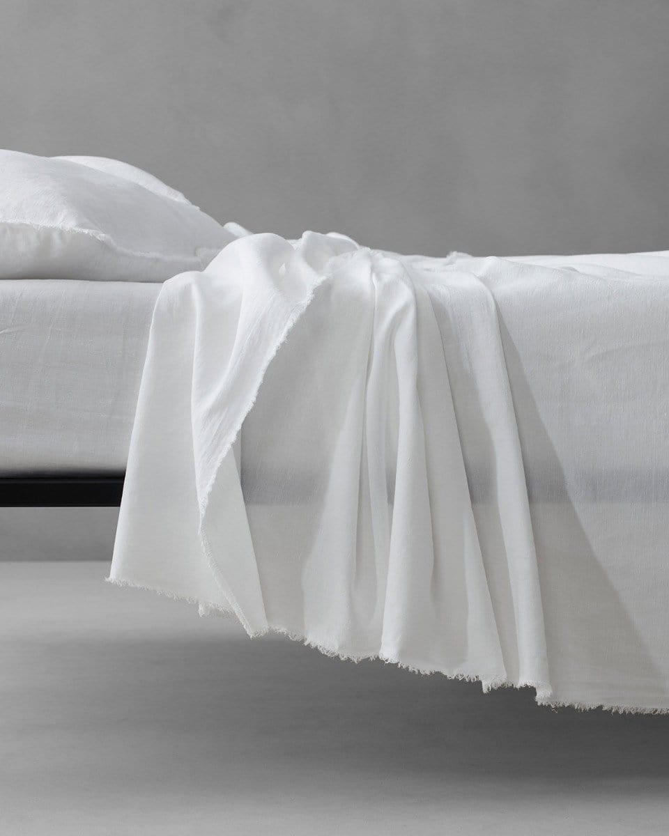 JANGEORGe Interiors & Furniture Society Limonta Saten Bed Sheet Bianco