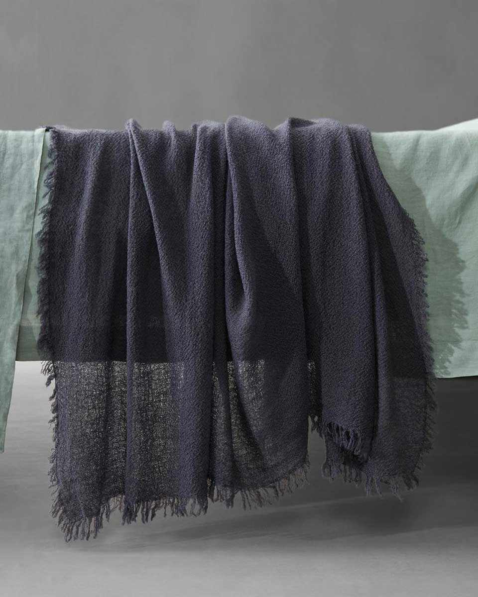 JANGEORGe Interiors & Furniture Society Limonta Single Throw Anthracite