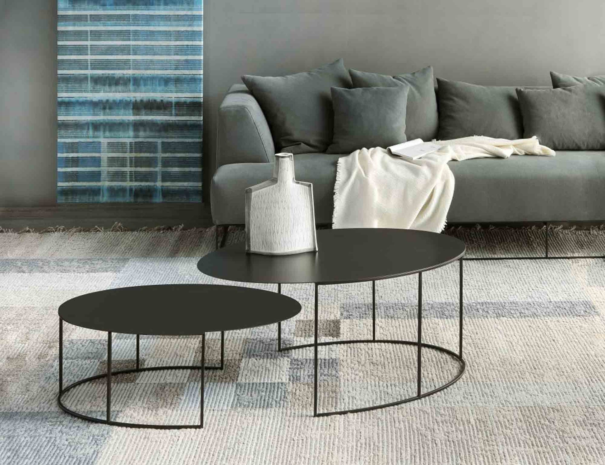 JANGEORGe Interiors & Furniture Zeus Slim Irony Oval Coffee Table